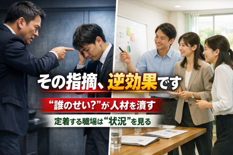 人材が育たず、優秀な人ほど辞めていく企業の共通点