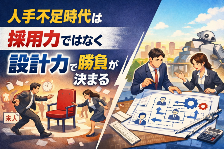 人手不足時代は「採用力」ではなく「設計力」で勝負が決まる